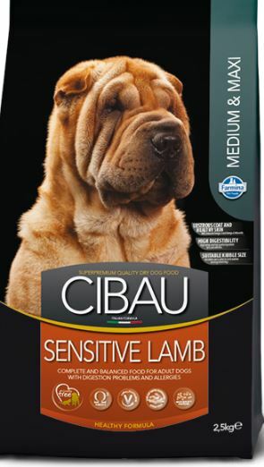 Hrana za pse CIBAU Sensitive Medium/Maxi, jagnjetina 2,5kg