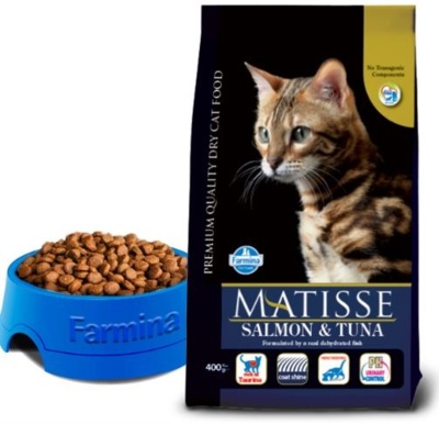 Hrana za mačke Matisse, losos in tuna 400g