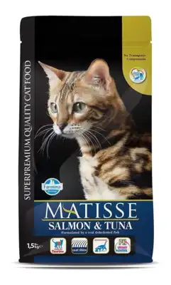 Hrana za mačke z lososom in tuno Matisse, 1.5 kg