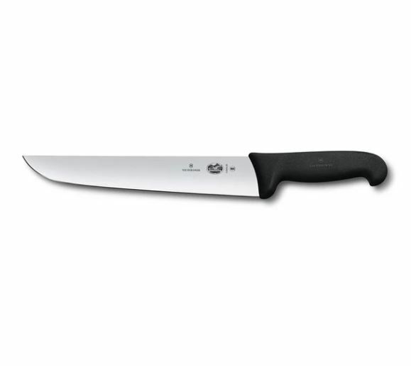 Vsestranski mesarski nož za obdelavo mesa, široko rezilo, 18 cm, črn, VICTORINOX