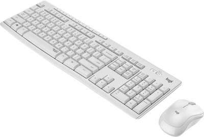 tipkovnica +miška brezžična Desktop MK295 SLO - bela barva SLO, silent