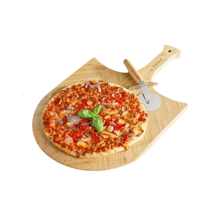 drvena lopatica za pizzu s rezačem