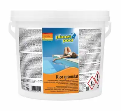 Klor granulat hitrotopen 3 kg, sredstvo za prvo ali sunkovito kloriranje vode, Sto.