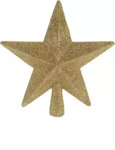 Zvezda za božično drevo zlata 19 cm, Koo.