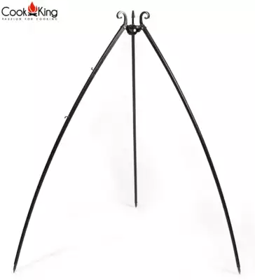 Podstavek trinožni Cook King iz črnega železa višine 200cm