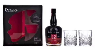 Set Rum 12 Jahre alt Ultra Premium Reserve + 2 Glasern