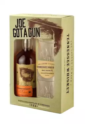 Joe Got A Gun Whiskey + 2 glasses