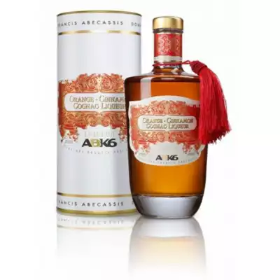 Cognac liqueur with orange and cinnamon