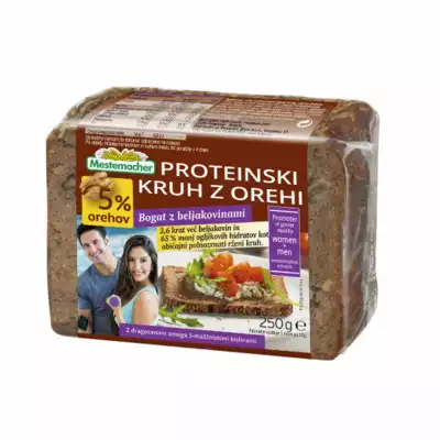 Proteinski kruh z orehi, 250 g