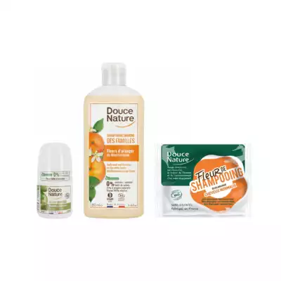 Naravni Deodorant mandelj + Gel tuš pomarančni cvet + Trdi šampon za normalne lase (-10% POPUST)