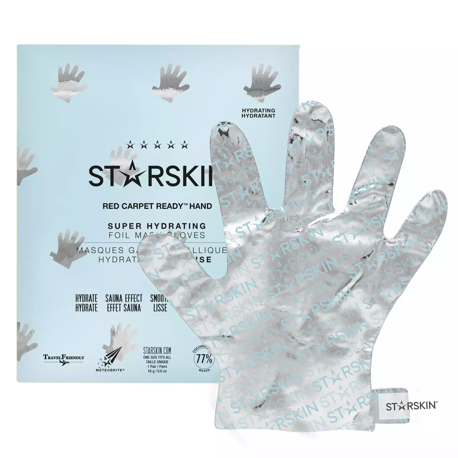 Red Carpet Ready Hand Super Hydrating Foil Mask Gloves