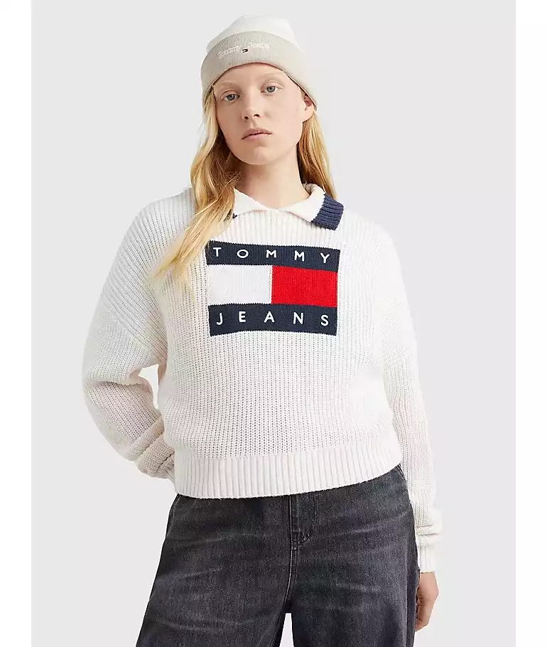 Tommy PULOVER / TH JEANS | TJW FLAG COLLAR SWEATER