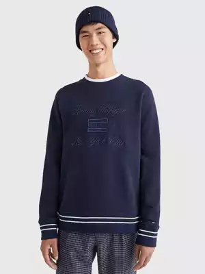 TH MENSWEAR | TIPPED MIXED TYPE CREWNECK