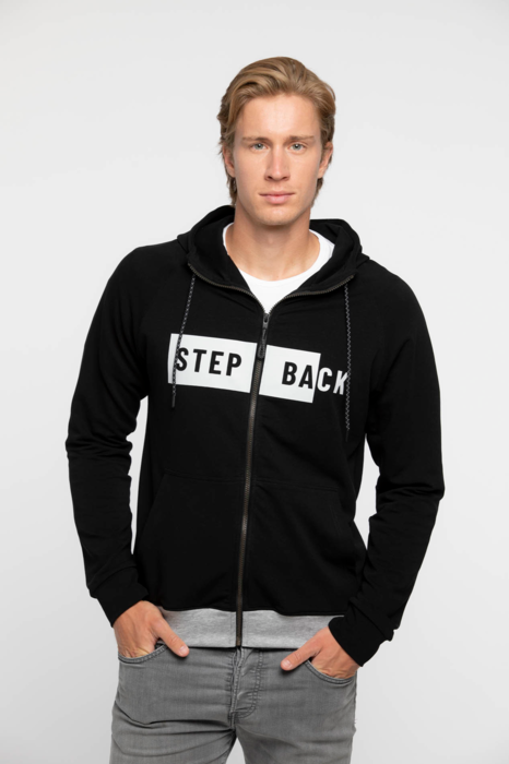Stepback hoodie cardigan