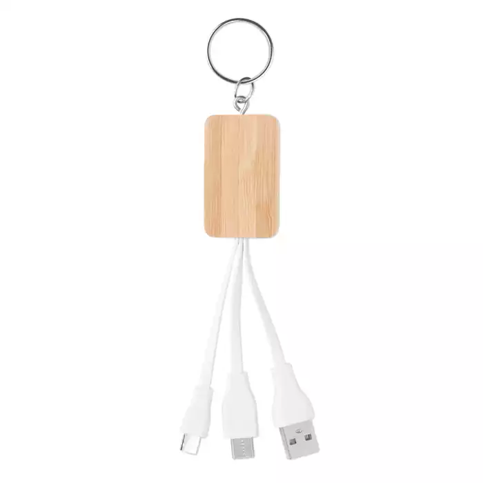 Obesek za ključe iz bambusa s kabli CLAUER