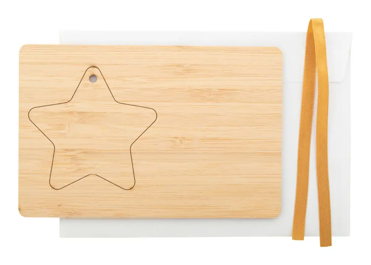Božična lesena voščilnica
